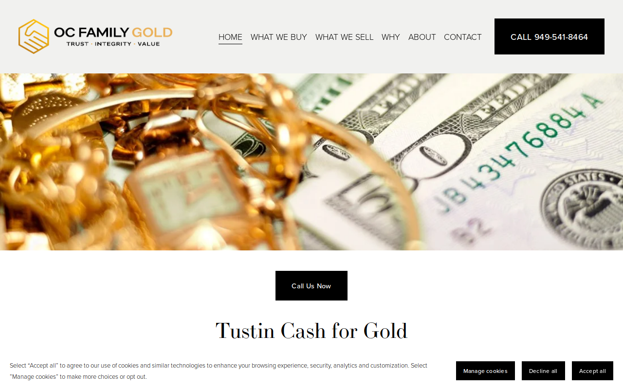 OC Family Gold website preview