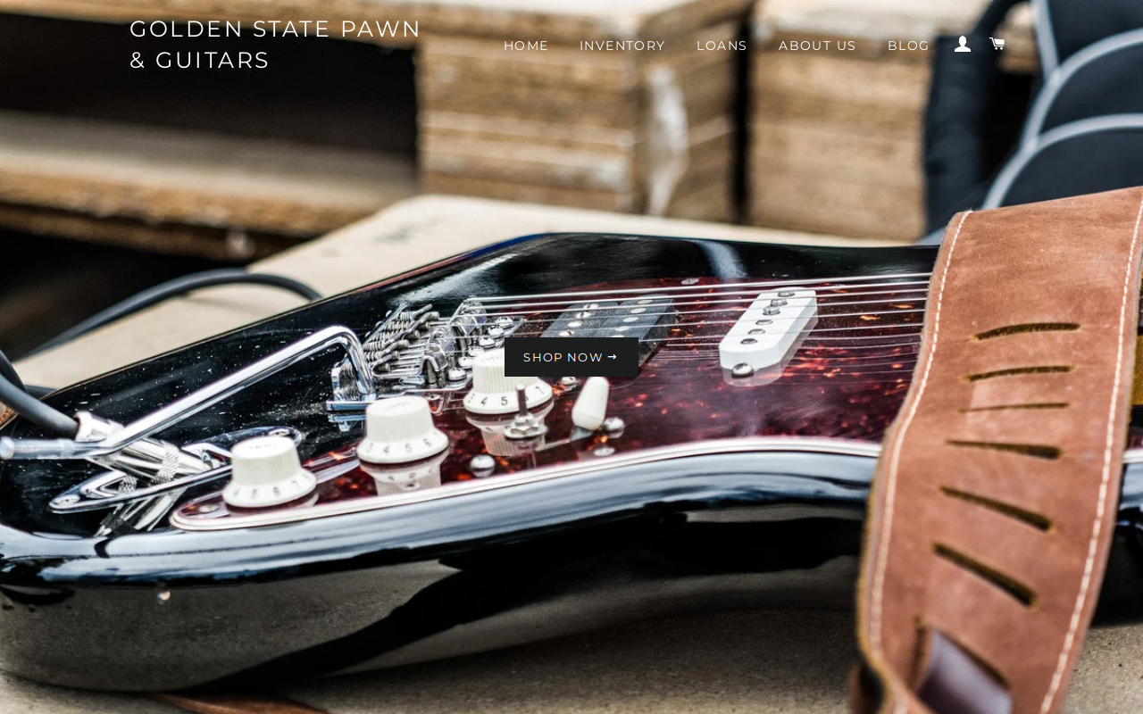 Golden State Pawn & Guitars website preview