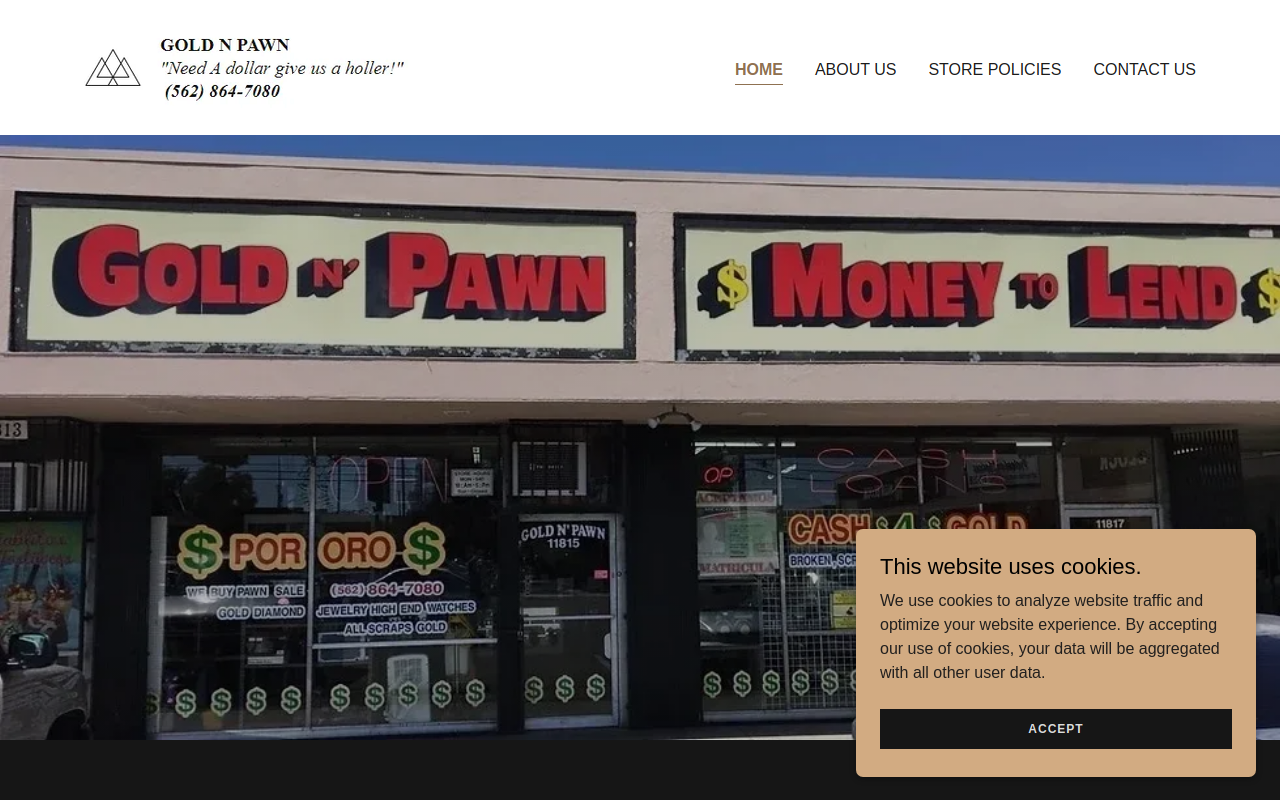 Gold N Pawn website preview
