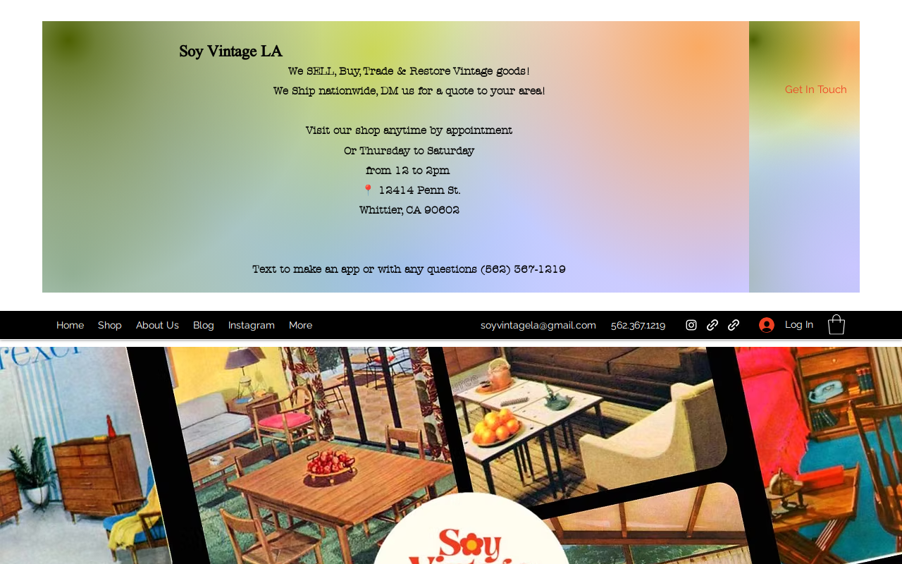 Soy Vintage website preview