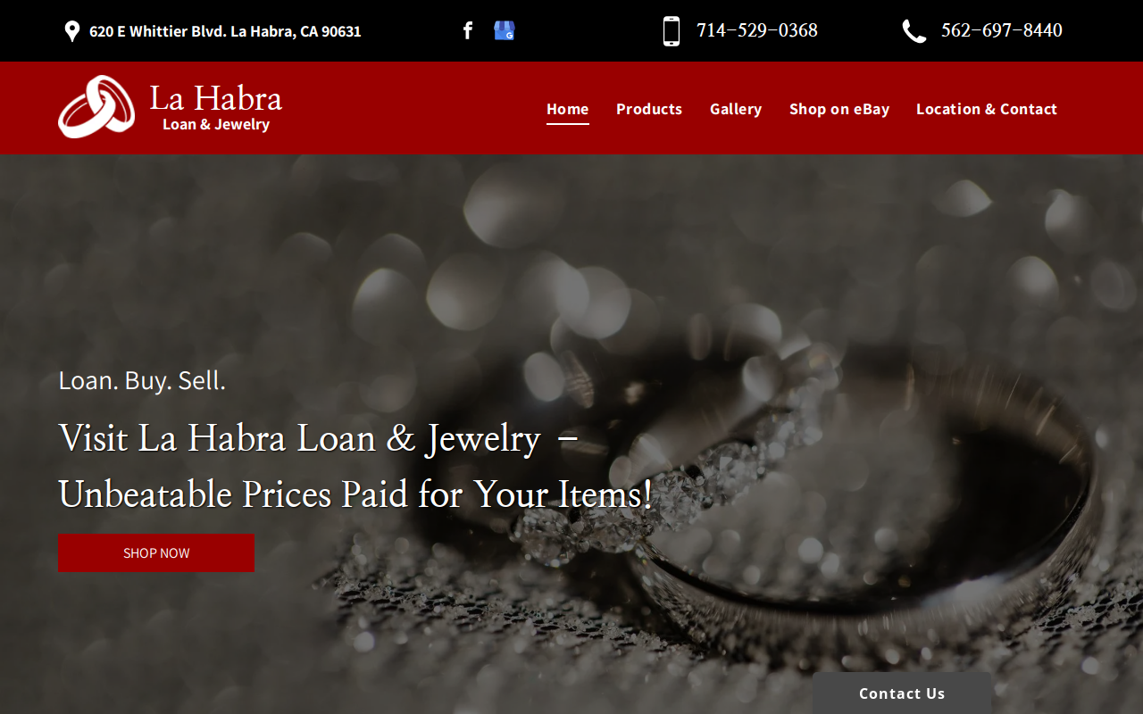 La Habra Loan & Jewelry website preview