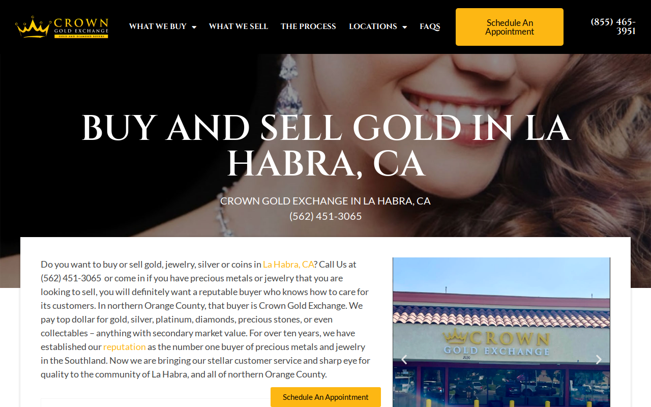 Crown Gold Exchange website preview