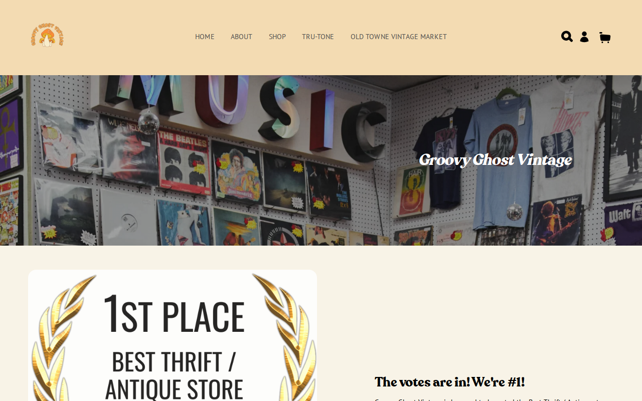 Groovy Ghost Vintage website preview