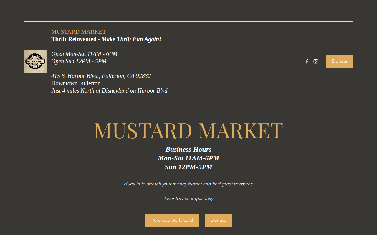 Mustard Market website preview