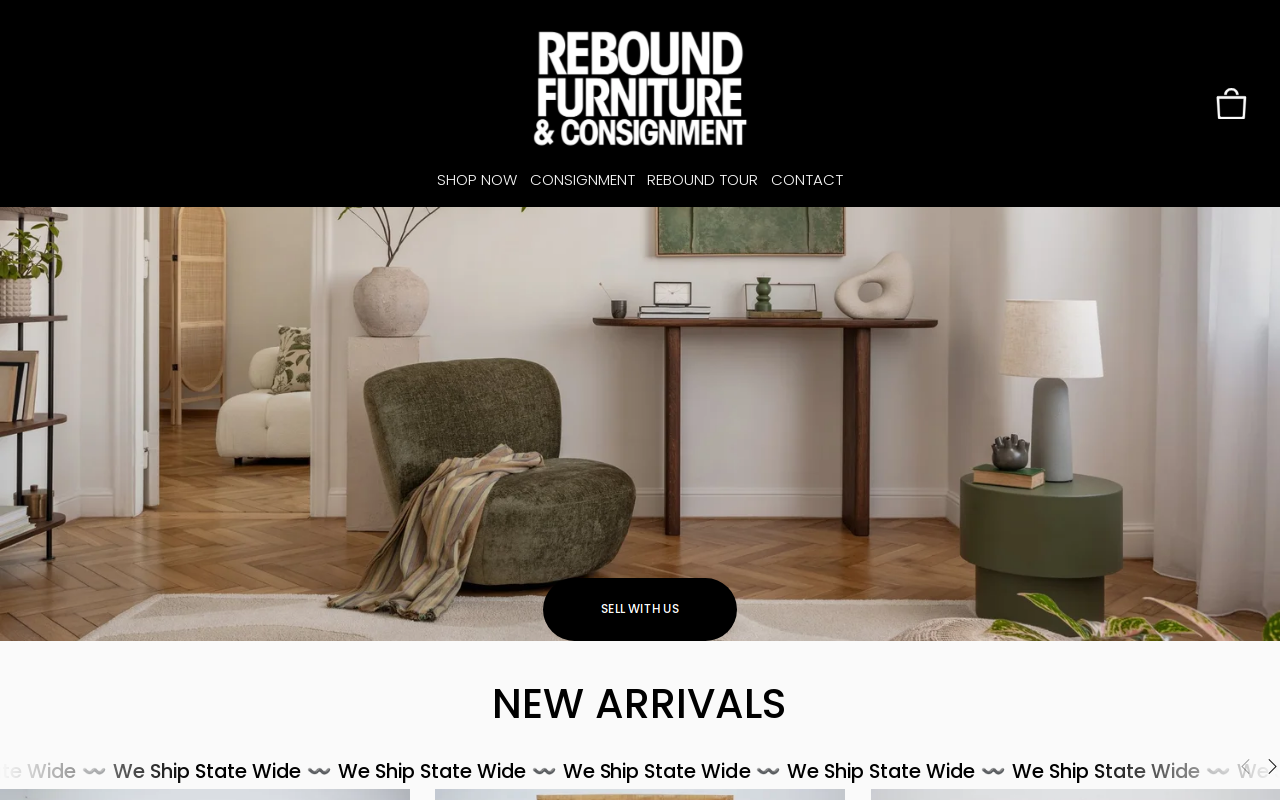 Rebound Consignment Furniture website preview