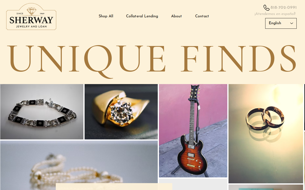 Sherway Jewelry & Loan website preview