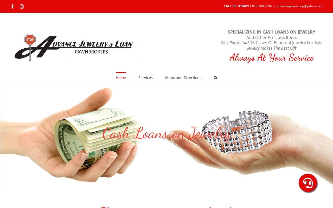 Advance Jewelry & Loan website preview