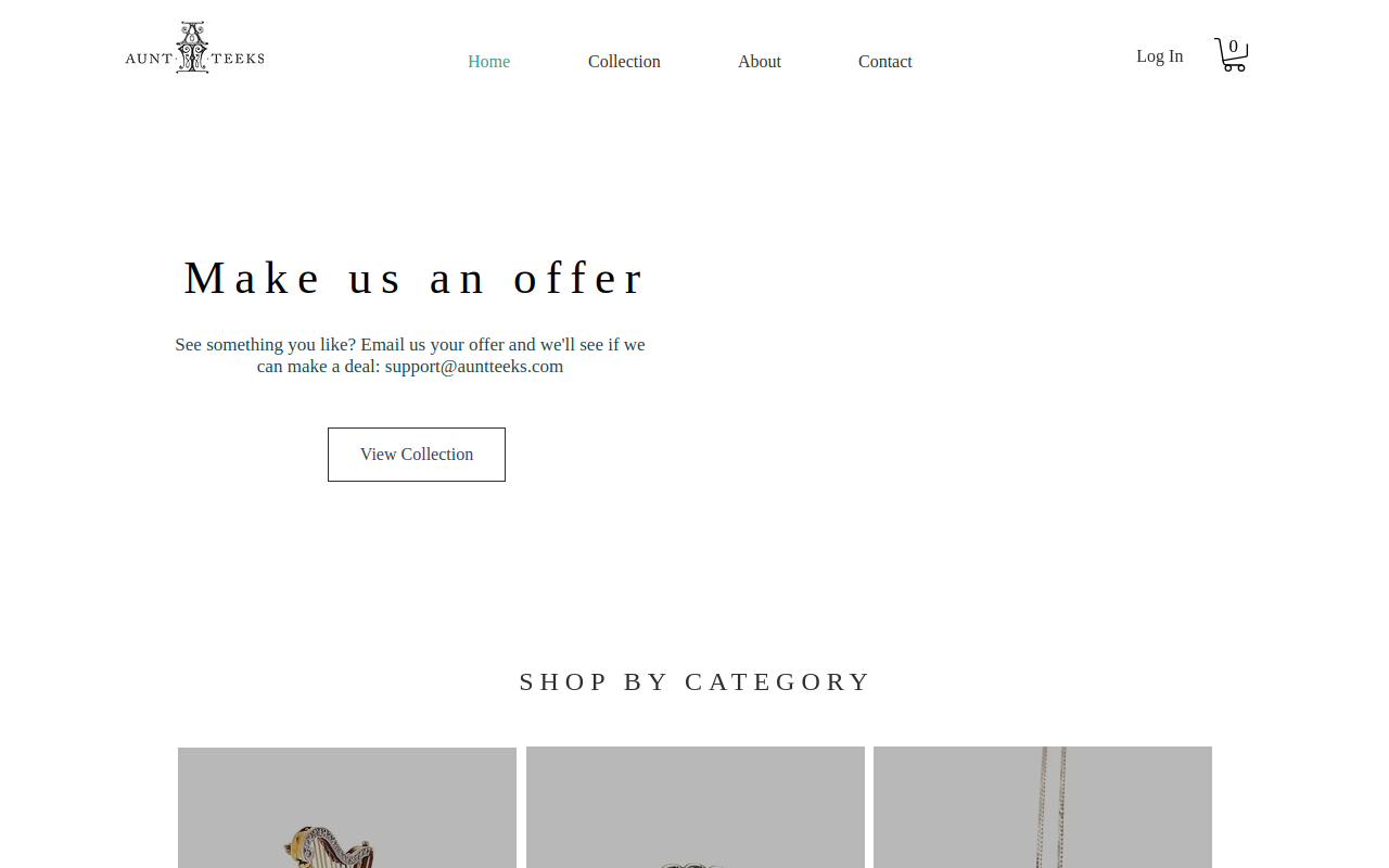 Aunt Teek's Consignment House website preview