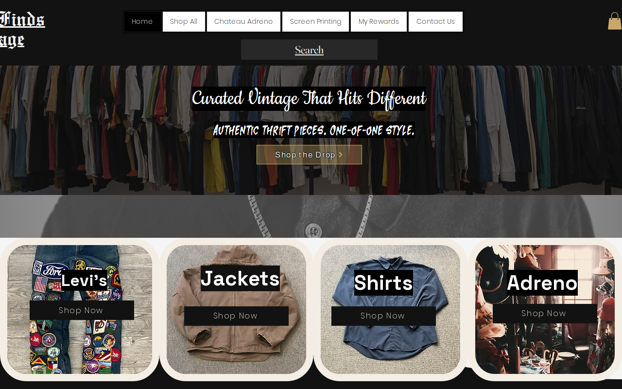 Lucky Finds Westwood website preview