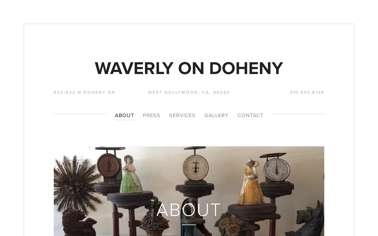 Waverly On Doheny website preview