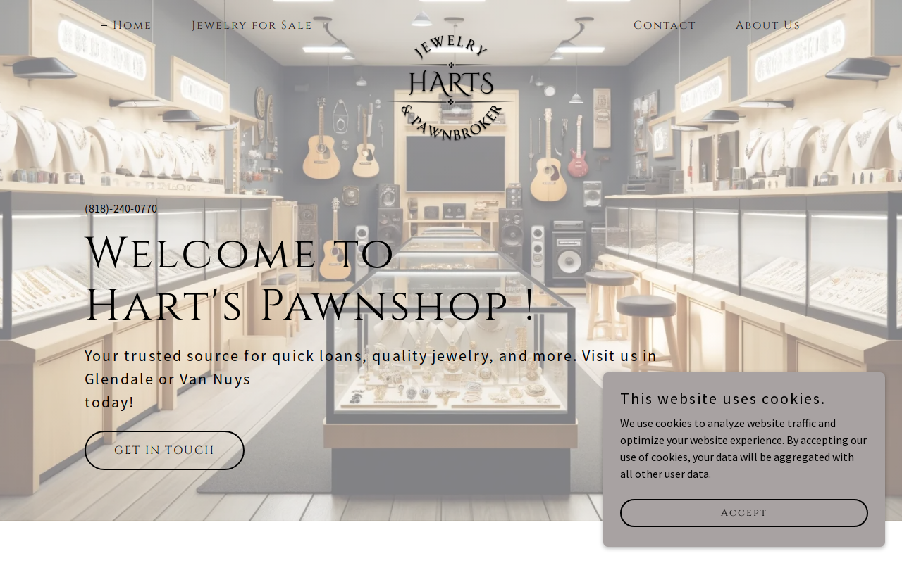 Hart's Jewelers and Pawn website preview