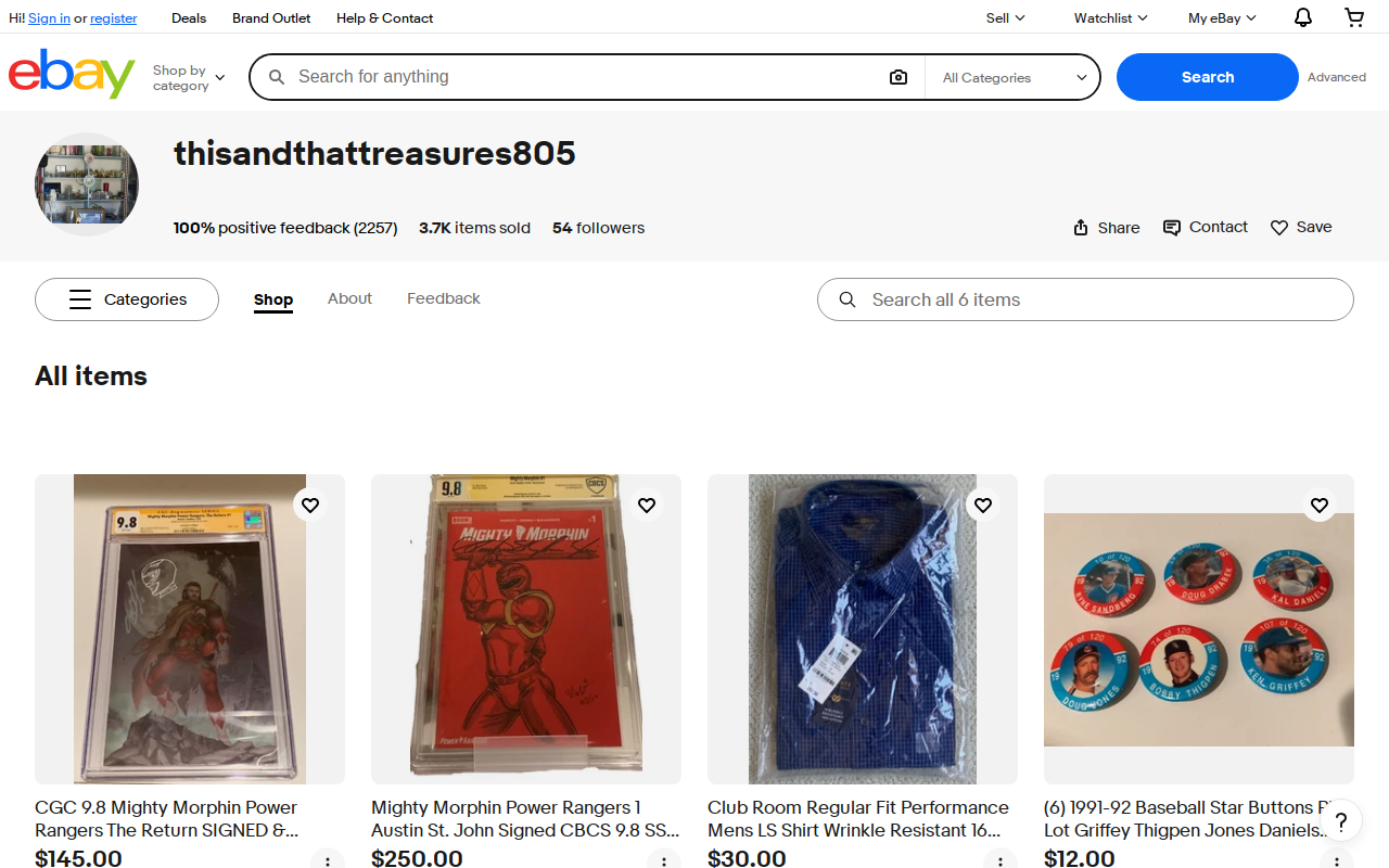 This And That Treasures website preview