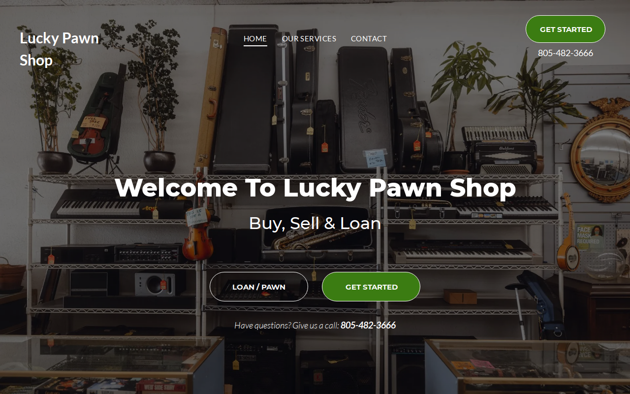 Lucky Pawnshop website preview