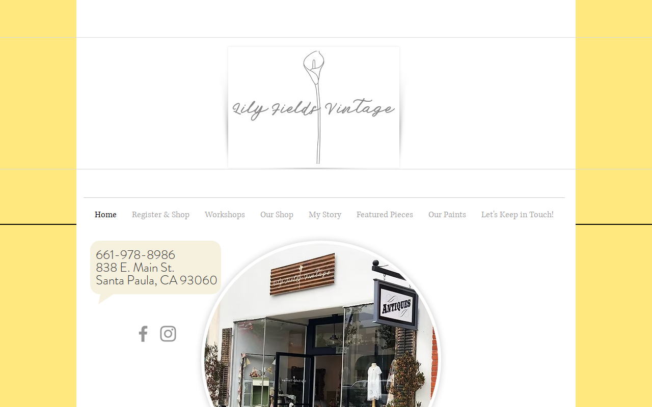 Lily Fields Vintage website preview