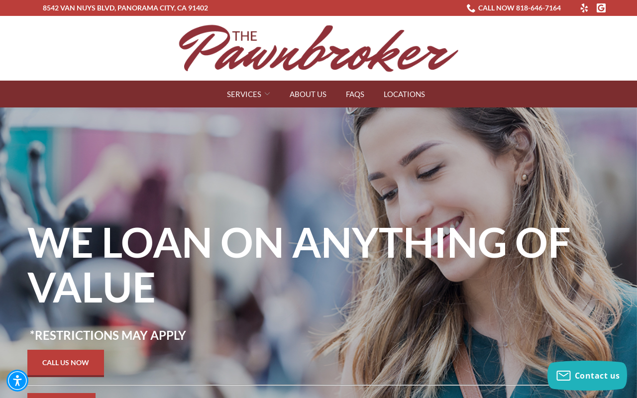 The Pawnbroker website preview