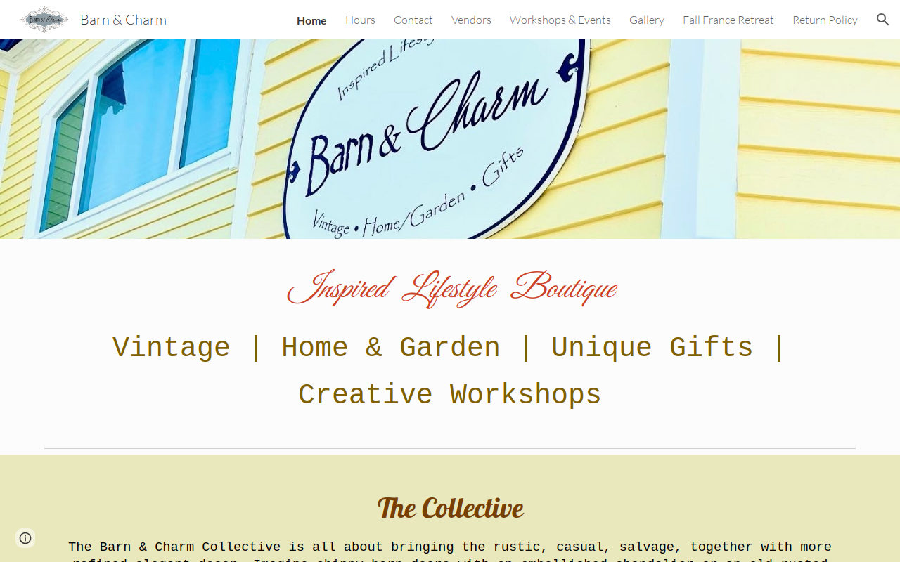 Barn & Charm website preview