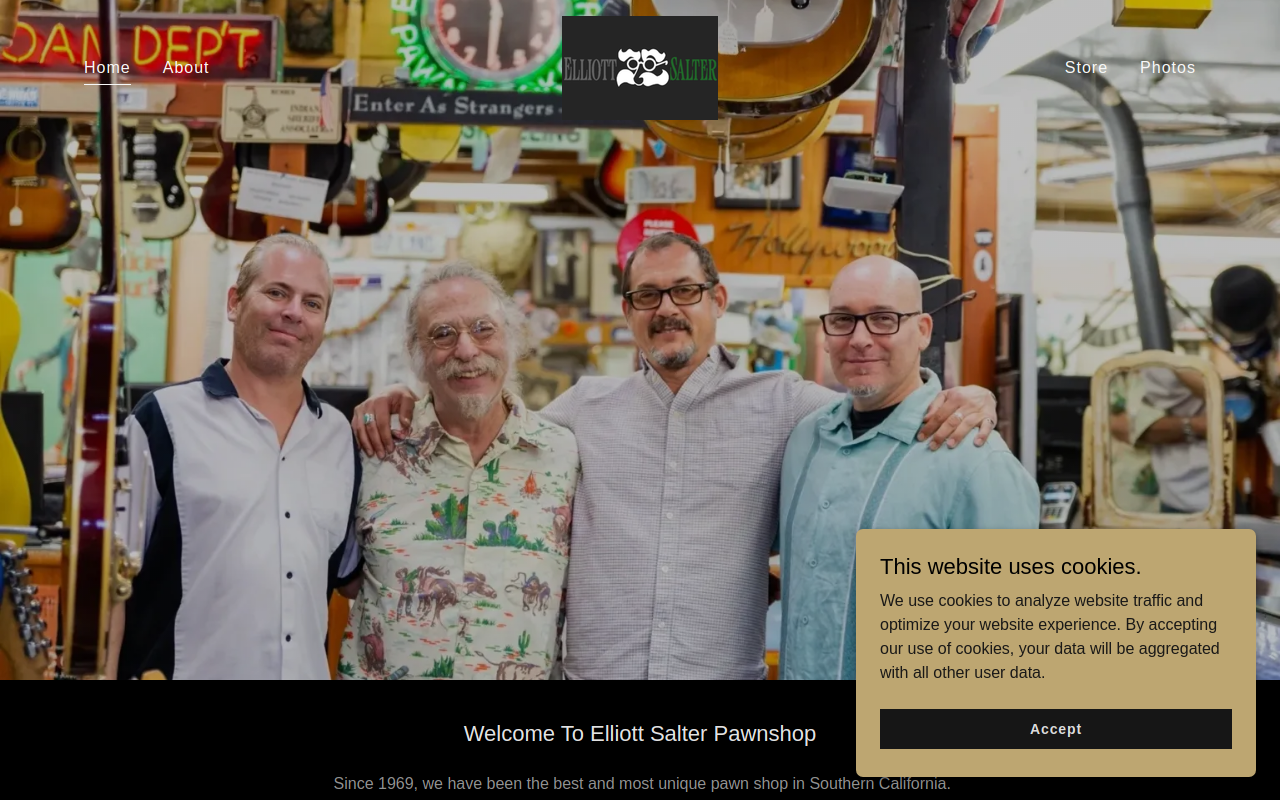 Elliott Salter Pawnshop website preview
