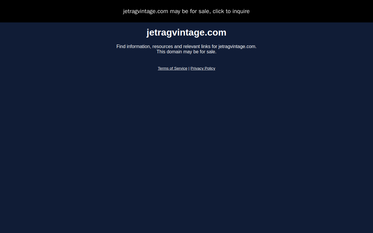 Jet Rag website preview