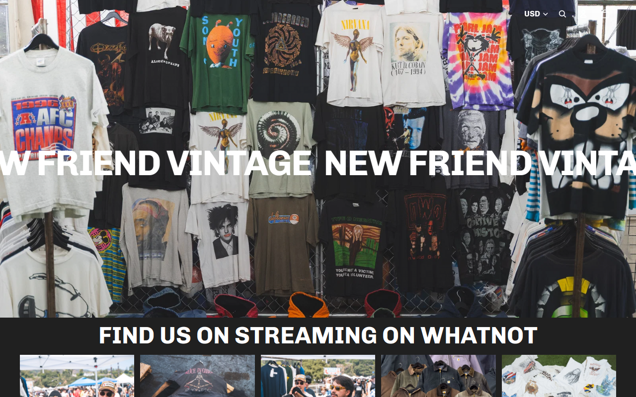 New Friend Vintage website preview