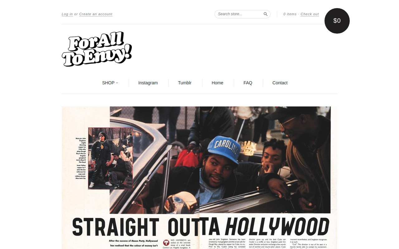 For All To Envy website preview
