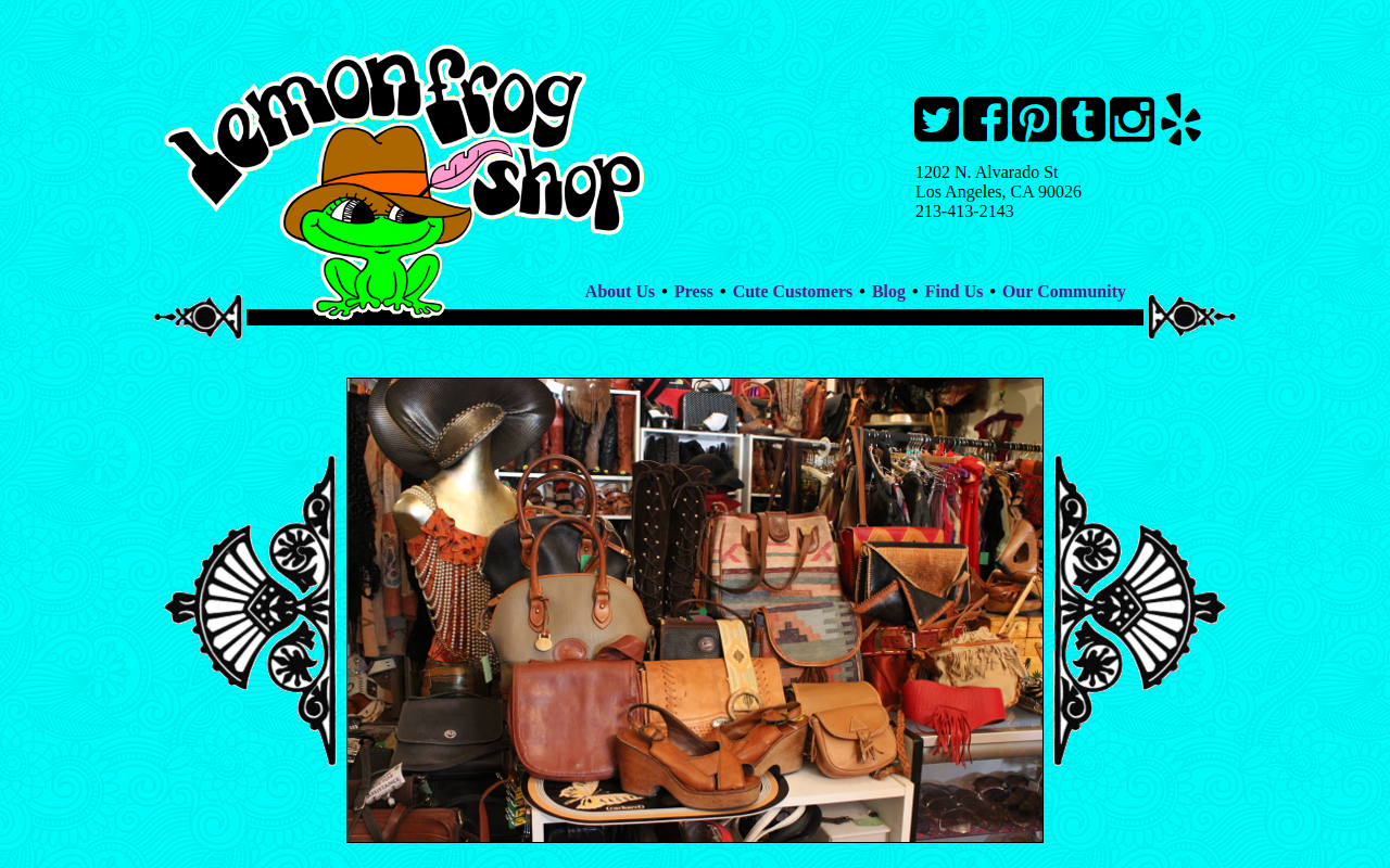 Lemon Frog Shop Vintage Bazaar website preview