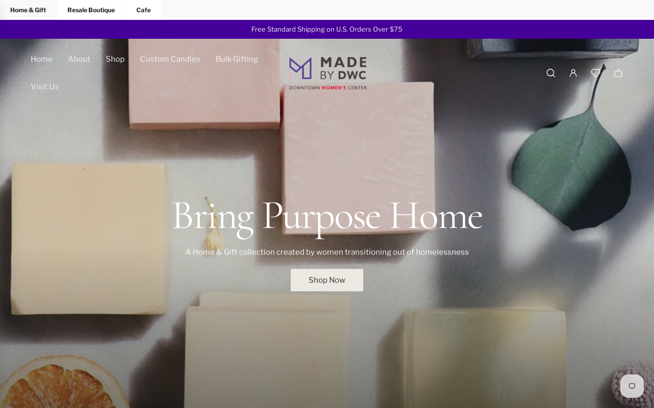 Made by DWC Resale Boutique website preview
