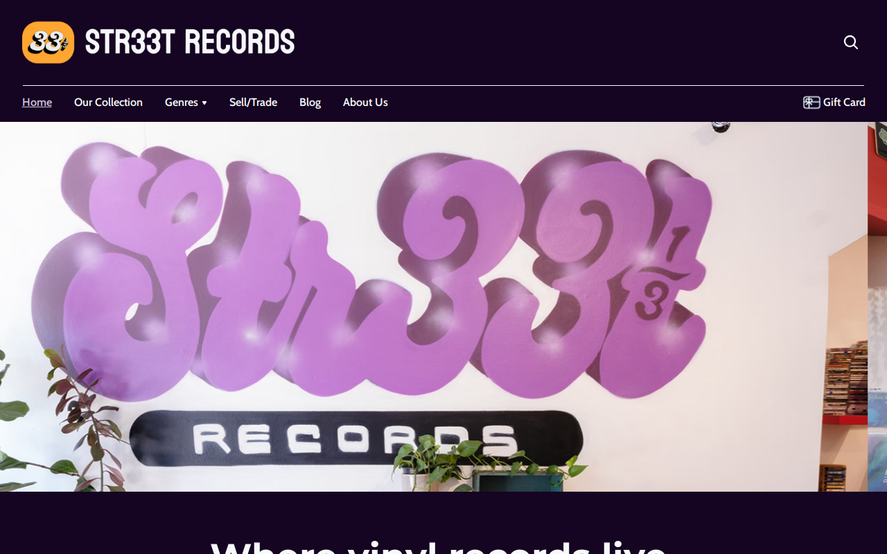 Str33t Records website preview