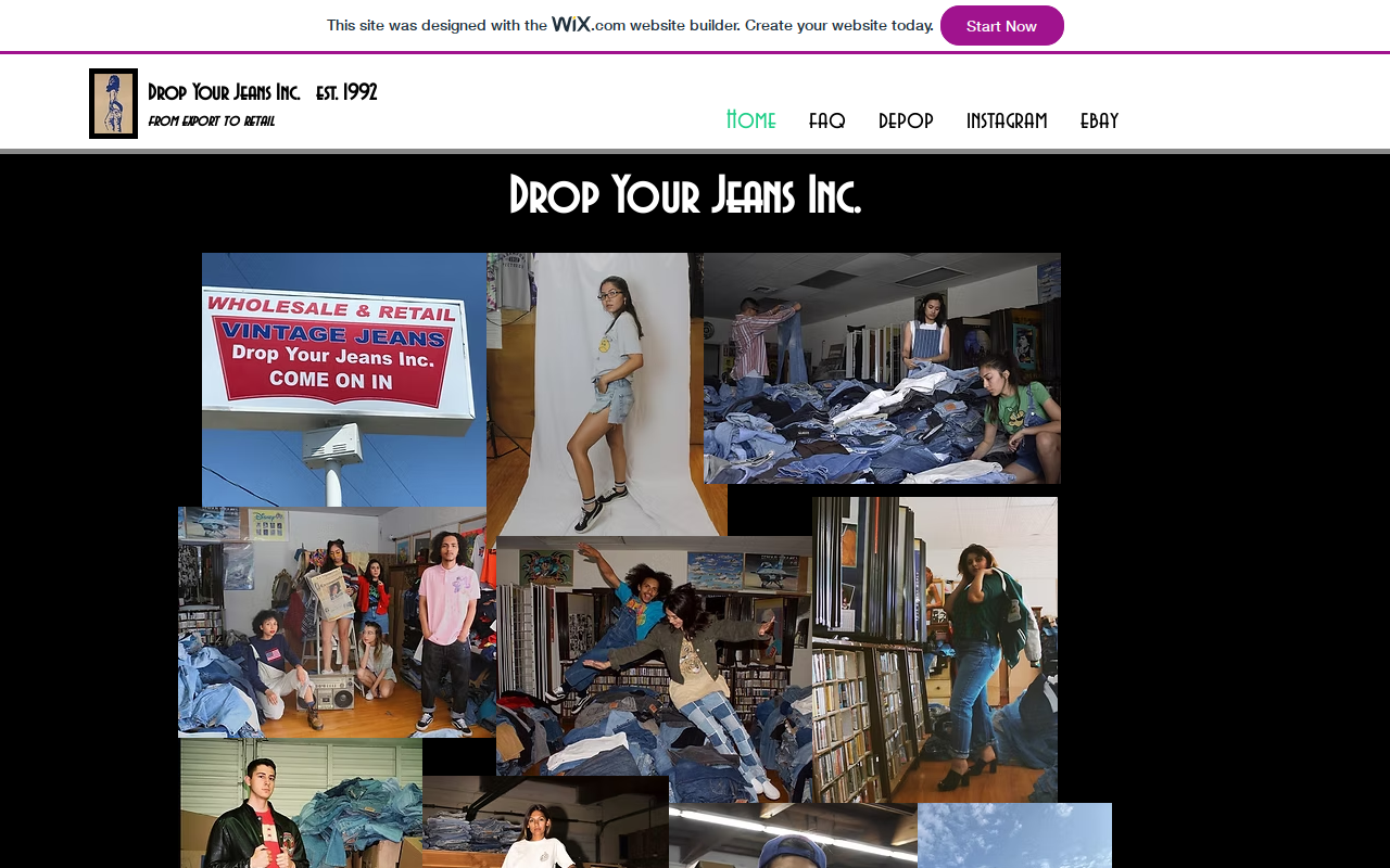 Drop Your Jeans Inc. website preview