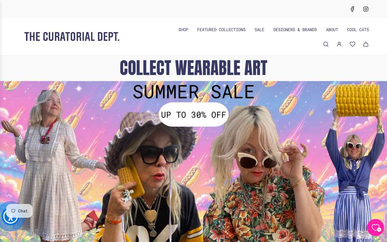 The Curatorial Dept. website preview