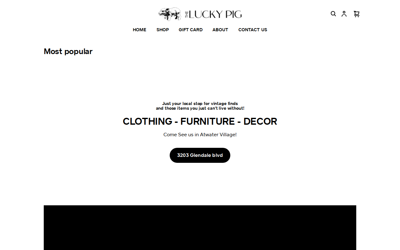 The Lucky Pig website preview