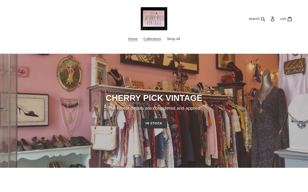 Cherry Pick Vintage website preview