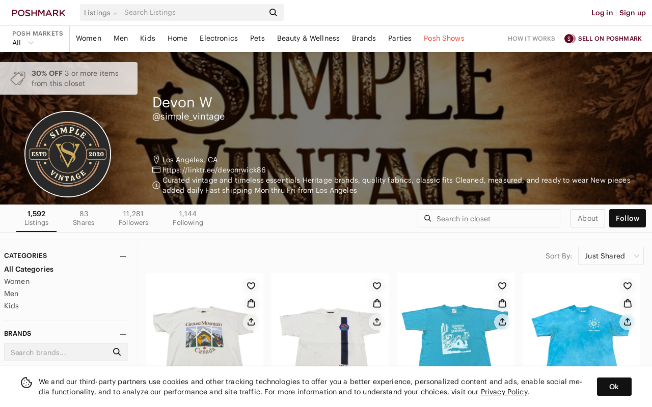 Simple Vintage LLC website preview