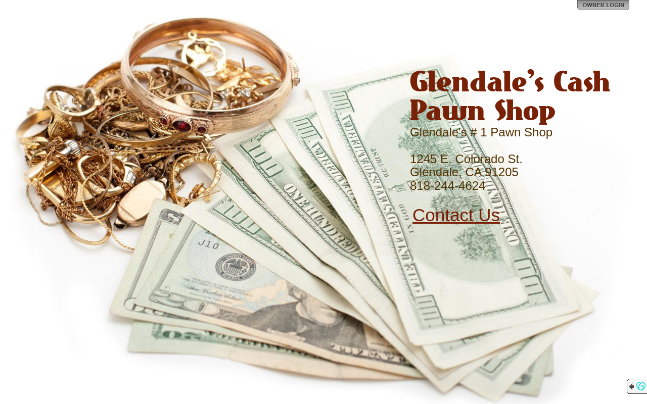 Glendale Cash Pawn Shop website preview