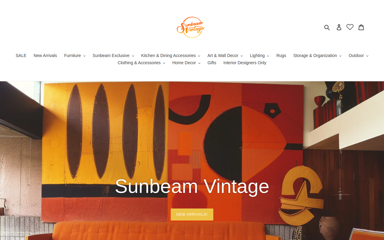 Sunbeam Vintage website preview
