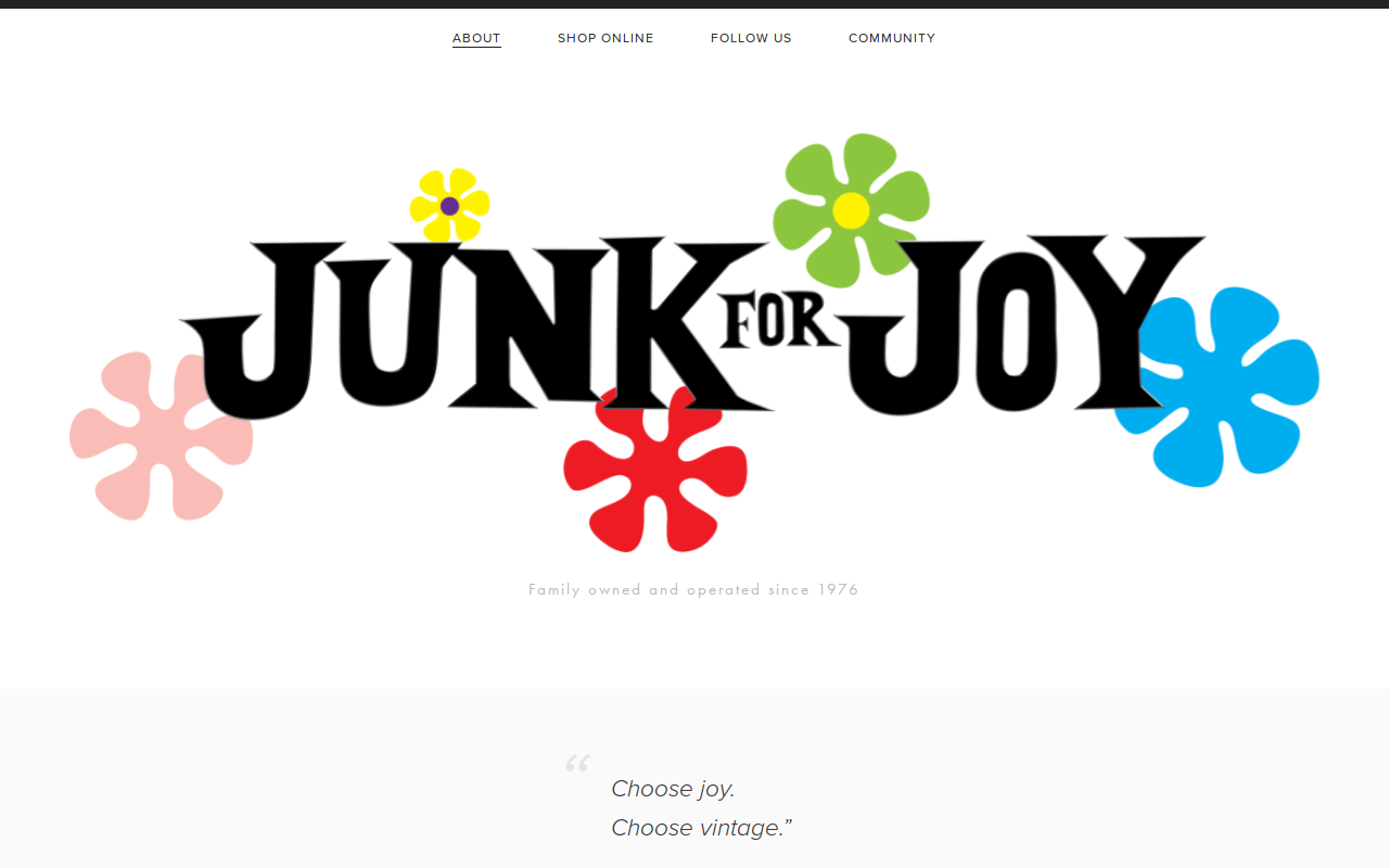 Junk For Joy Halloween Vintage website preview