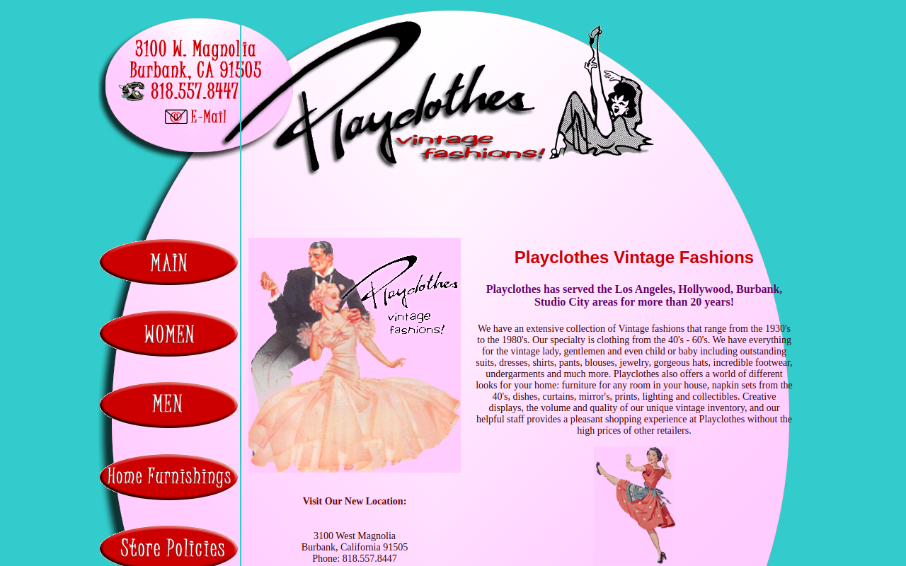 Playclothes website preview