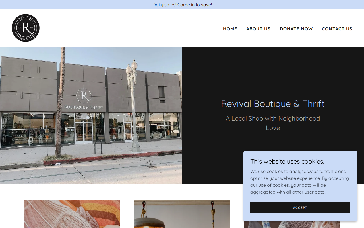 Revival Boutique & Thrift website preview