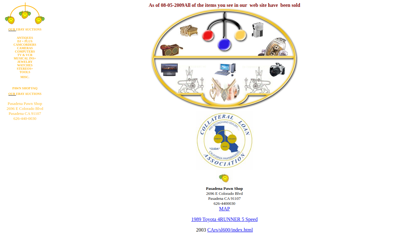 Pasadena Pawn Shop website preview