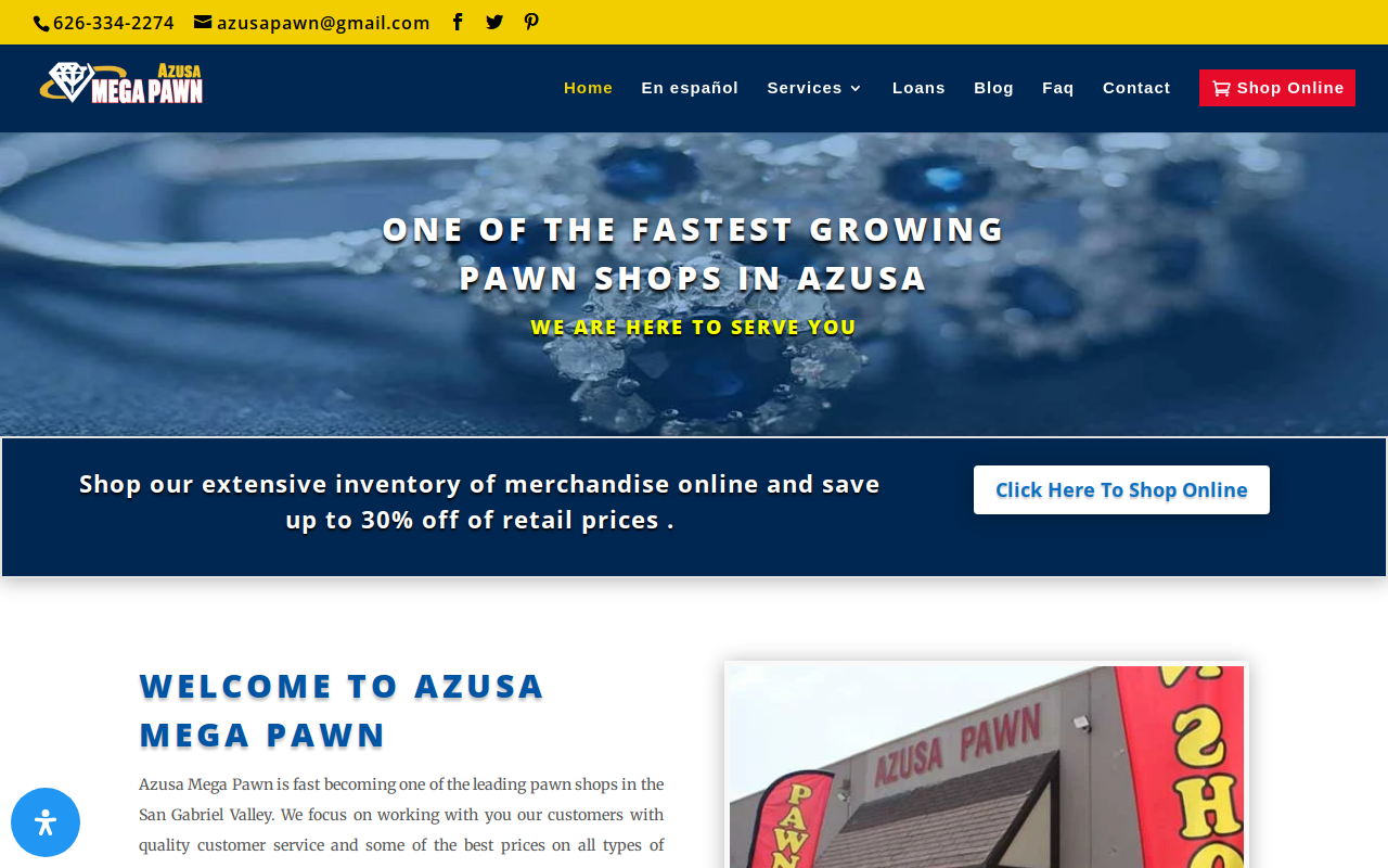 Azusa Pawn website preview