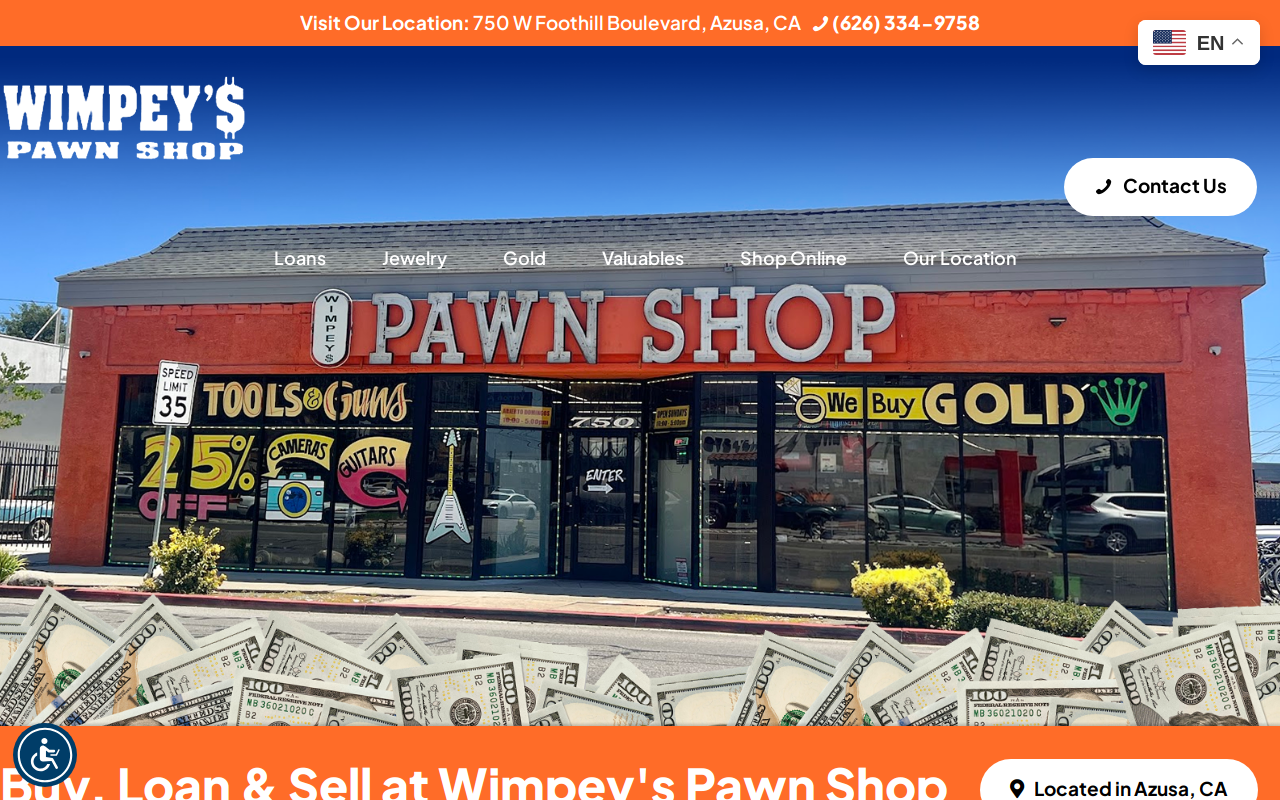 Wimpey's Pawn Shop website preview