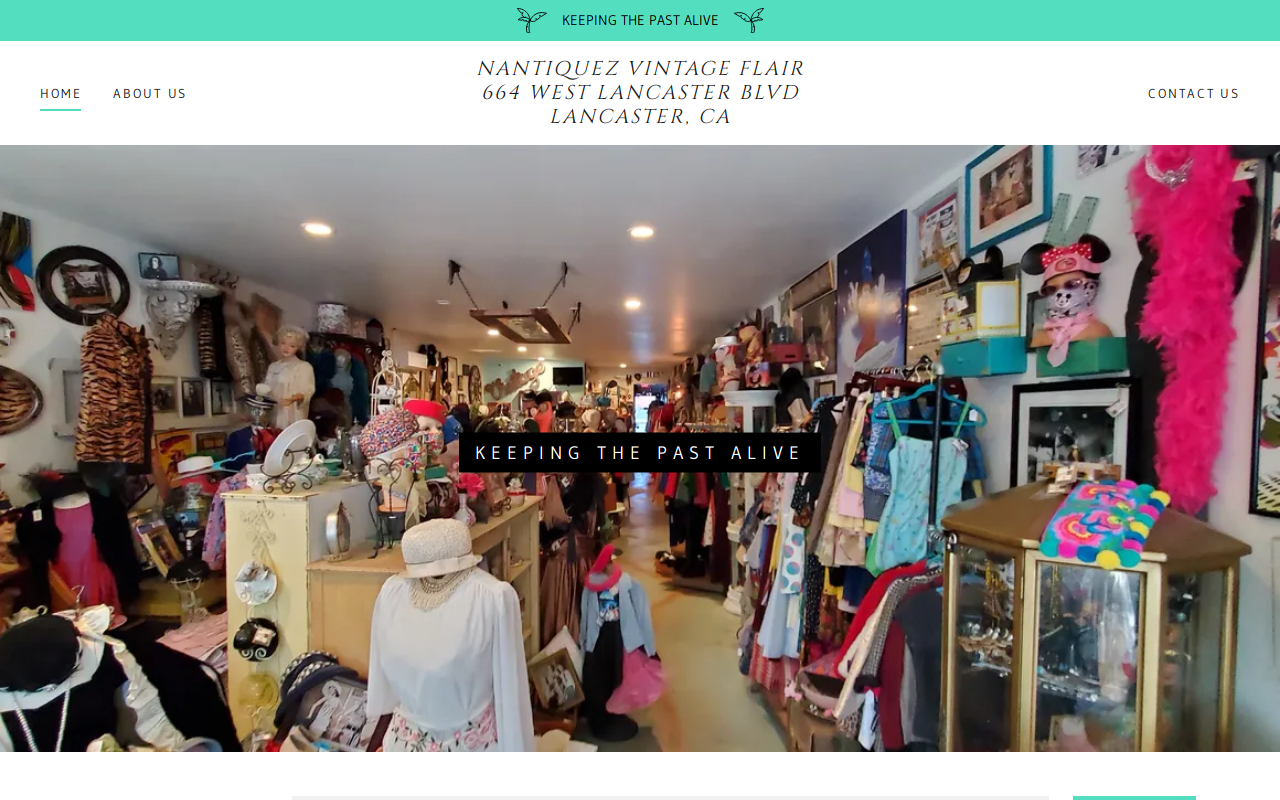 Nantiquez Vintage Flair website preview