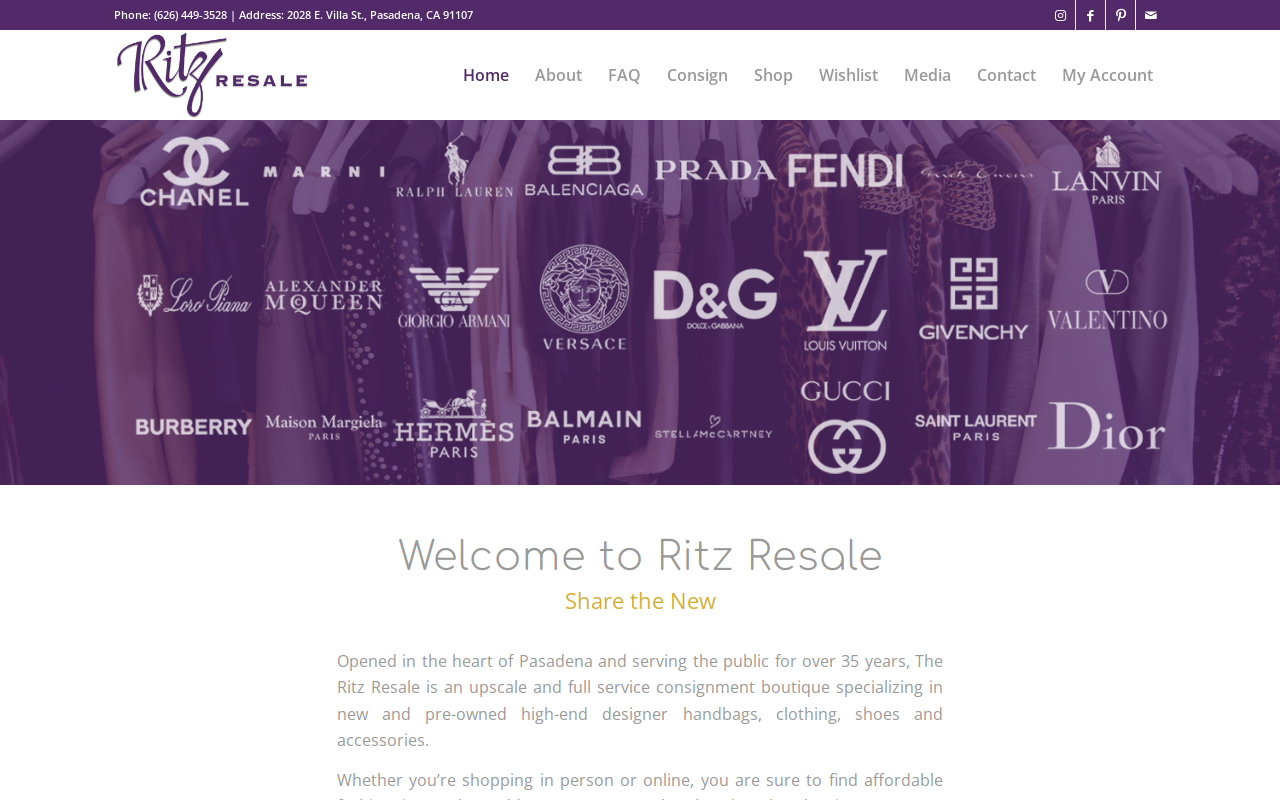Ritz Resale website preview