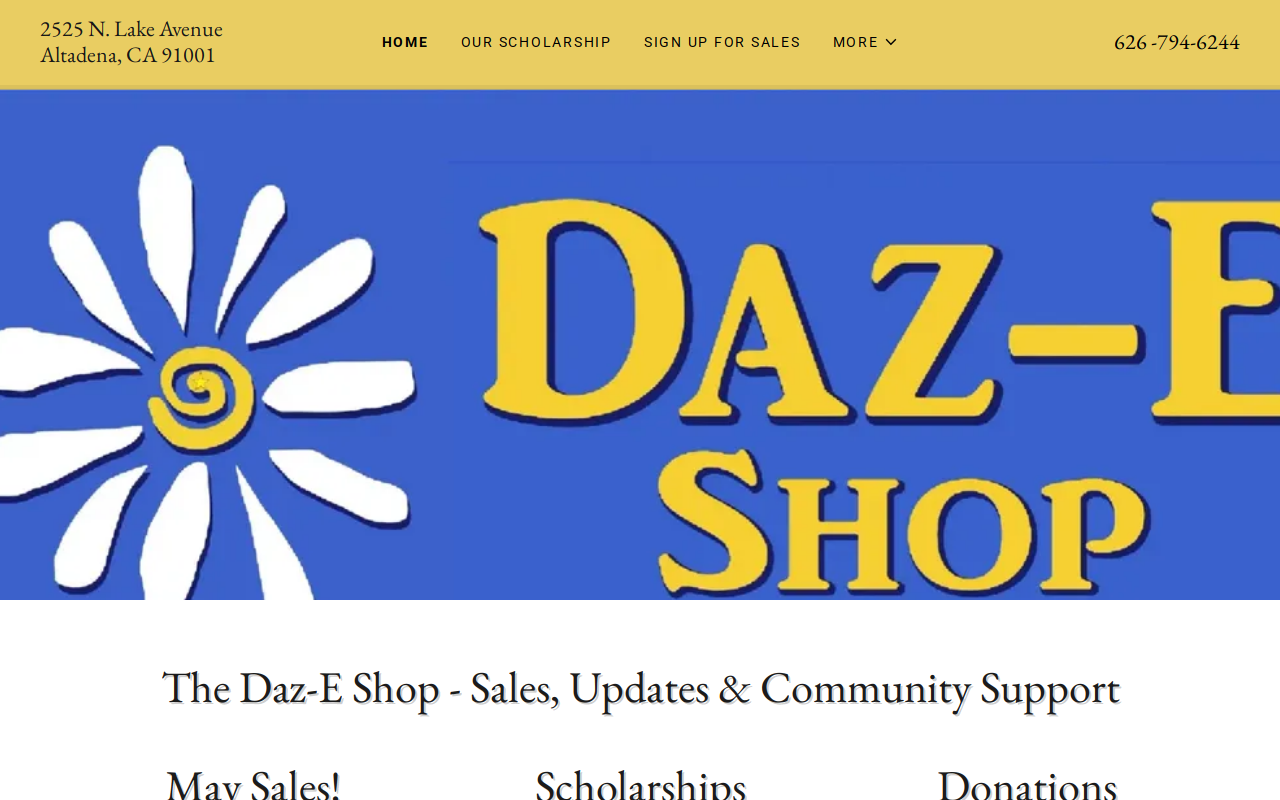 Daz-e Thrift Shop website preview
