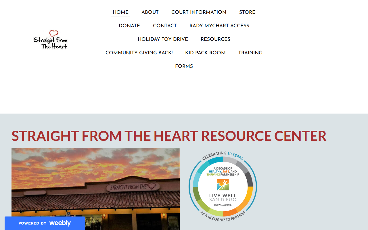 Straight From the Heart Resale website preview