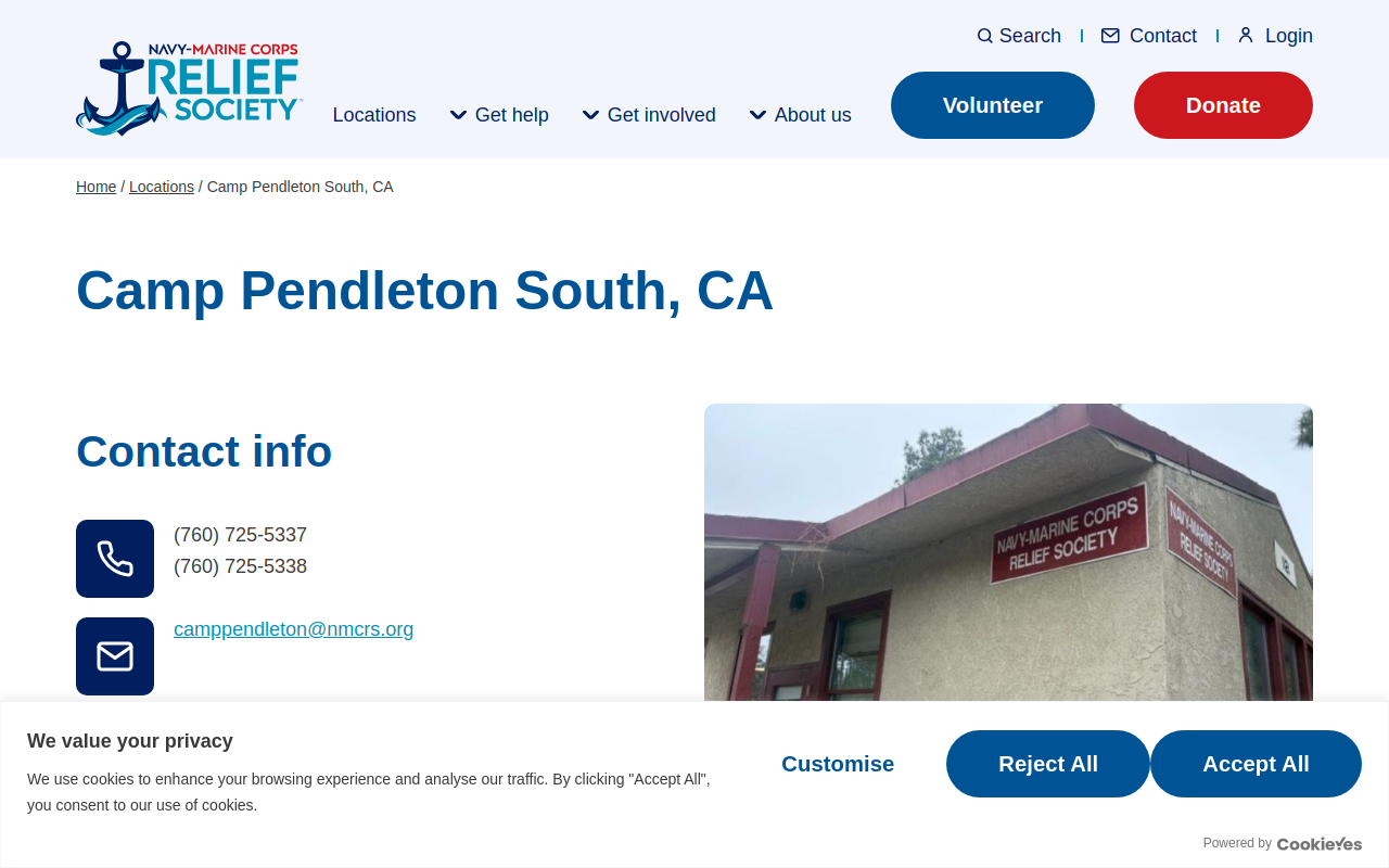 NMCRS Thrift Shop - Camp Pendleton South Marine Corps Base website preview