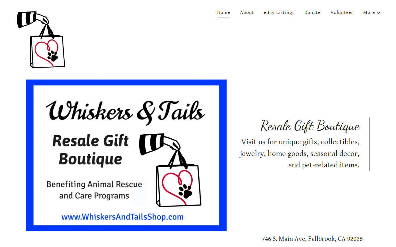 Whiskers & Tails - A Pawsitive Shopping Experience website preview