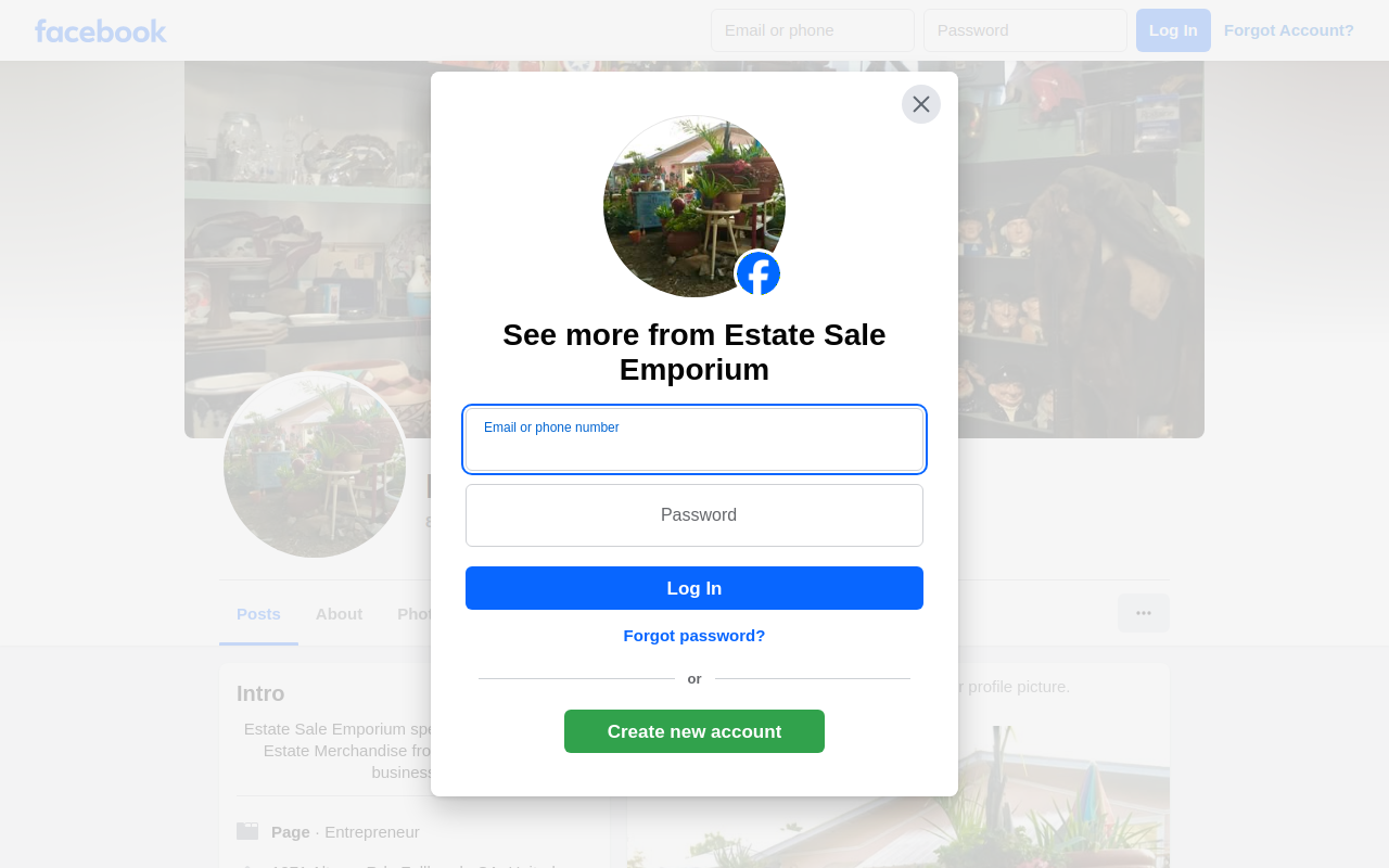 Estate Sale Emporium website preview