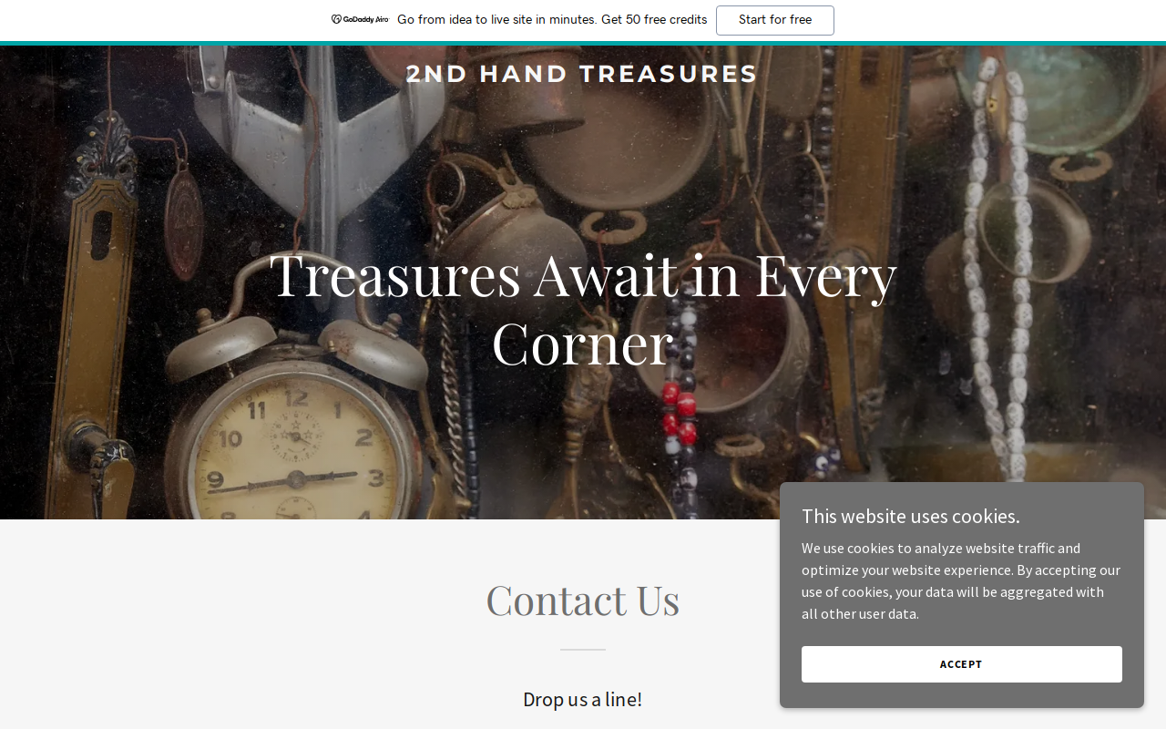 2nd Hand Treasures website preview