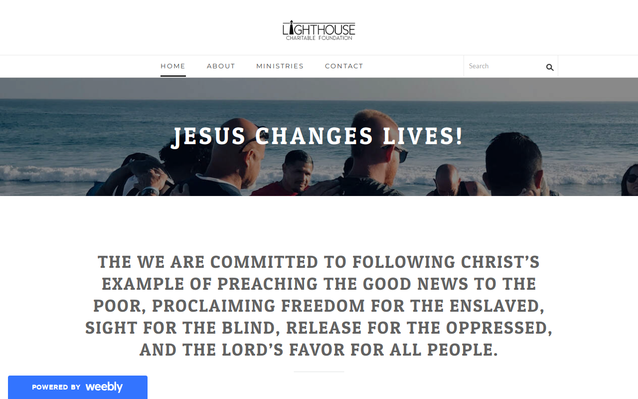 Lighthouse Thrift Store website preview