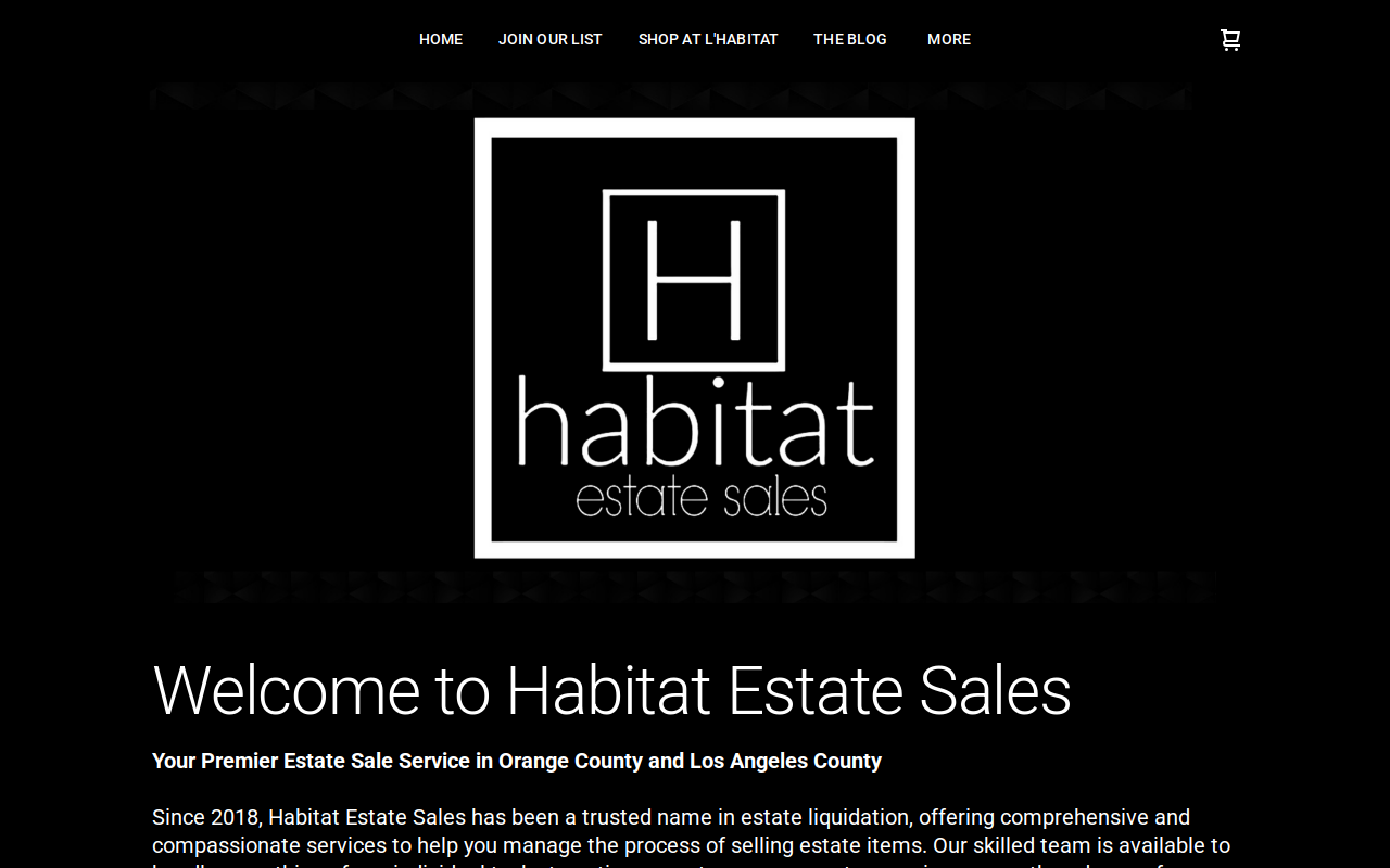 Habitat consign & design website preview